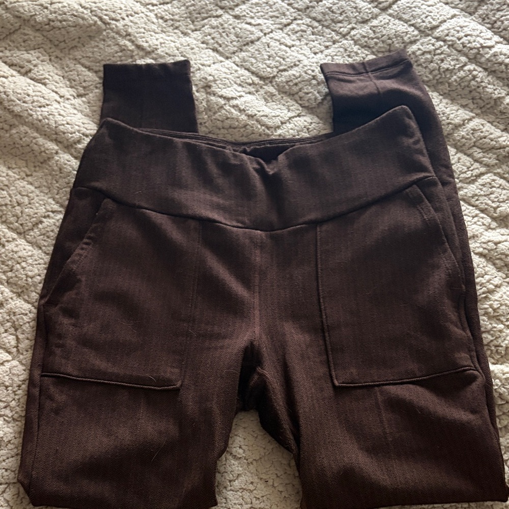 Brown High-Waisted Pants